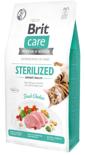 Brit Care Sterilized Urinary Health Fresh Chicken - беззерновий сухий корм для стерилізованих котів