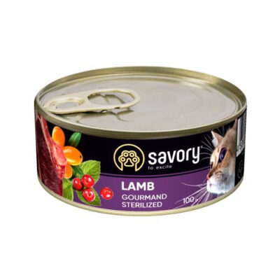 Savory Cat Adult Sterilized Lamb - вологий корм з ягням для стерилізованих котів