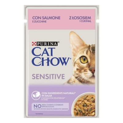 Cat Chow Sensitive з лососем та цукіні для котів