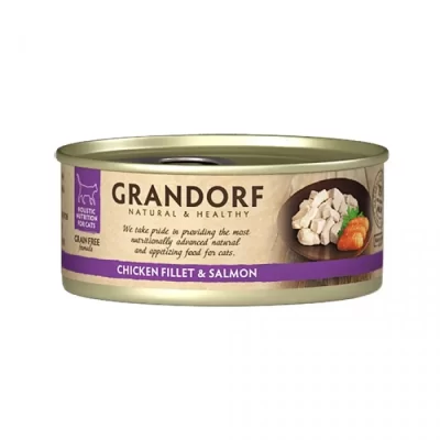 Grandorf Chicken Breast & Salmon - консервований корм з курячої грудки і лососем для кішок