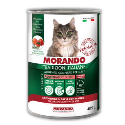 Morando Tradizioni Консерви для котів шматочки у соусі з яловичиною
