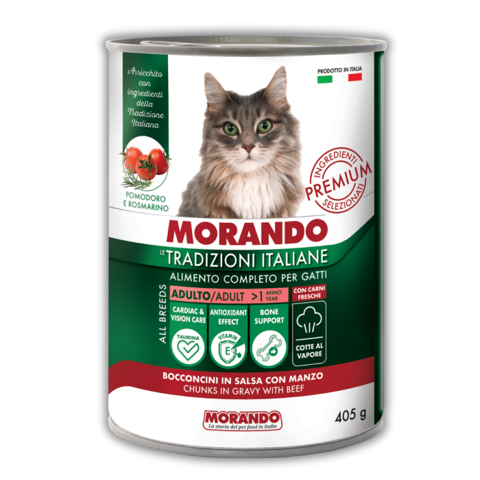 Morando Tradizioni Консерви для котів шматочки у соусі з яловичиною