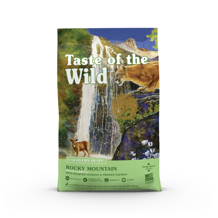 Taste of the Wild Rocky Mountain Feline Formula Беззернова формула із запеченою косулею та копченим лососем для котів усіх вікових груп