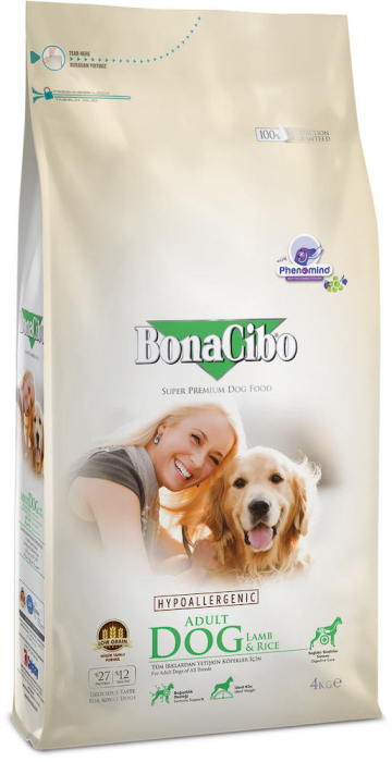 BonaCibo Adult Dog Lamb & Rice Сухий корм супер преміум класу з м'ясом ягняти та рисом собак всіх порід