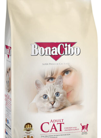 BonaCibo Adult Cat Chicken & Rice with Anchovy Сухий корм супер преміум класу з м'ясом курки, анчоусами та рисом для дорослих котів всіх порід